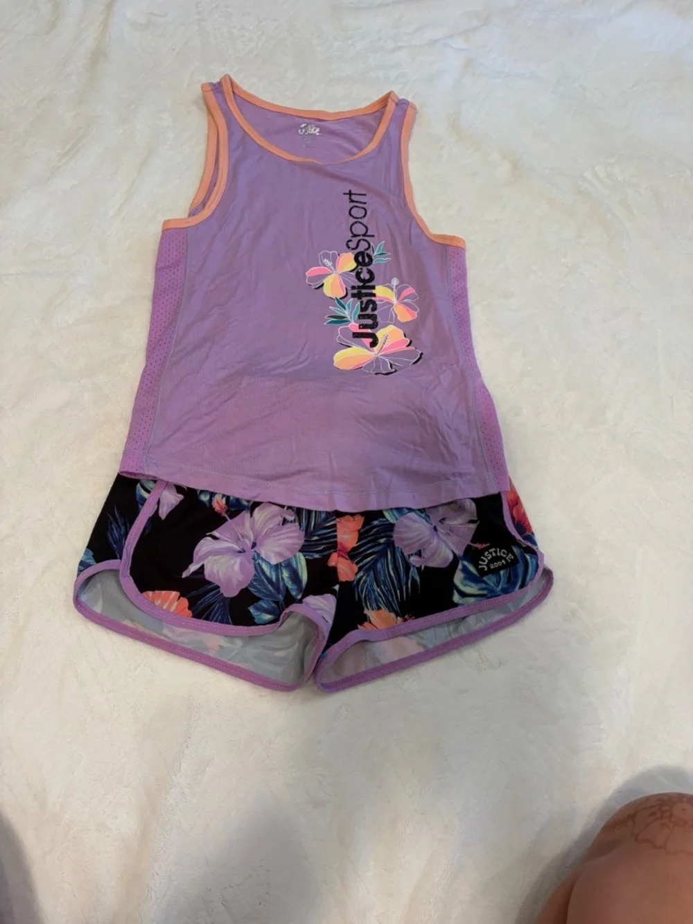 Justice Tank top and shorts set Size: M (10) top S/P (7/8) bottom